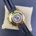 Rolex Daytona Chronograph Black Diamond Dial Black Ceramic Bezel Yellow Gold Case Black Rubber Strap 7750/4130 Movement - Image 3