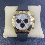 Rolex Daytona Chronograph White&Black Arabic Dial Yellow Gold Ceramic Bezel&Case Black Rubber Strap 7750/4130 Movement