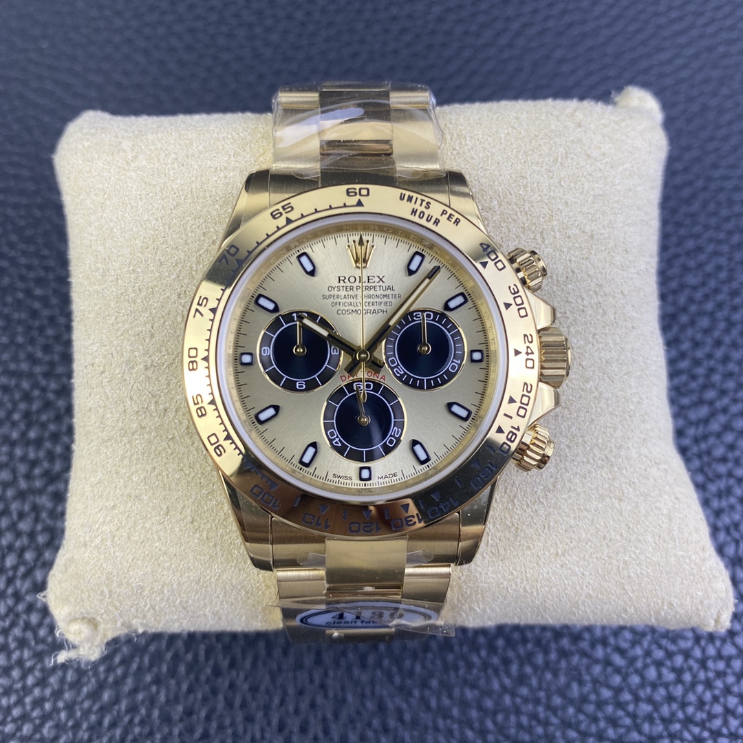 i1665658374_1139_0.jpg Rolex Daytona Chronograph Bronze&Black Dial Yellow Gold Bezel&Case&Bracelet 7750/4130 Movement - Image 1