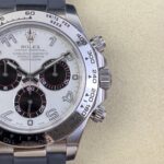 Rolex Daytona Chronograph White&Black Arabic Dial Stainless Steel Bezel&Case Black Rubber Strap 7750/4130 Movement - Image 5