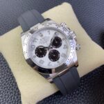 Rolex Daytona Chronograph White&Black Arabic Dial Stainless Steel Bezel&Case Black Rubber Strap 7750/4130 Movement - Image 2