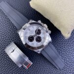 Rolex Daytona Chronograph White&Black Arabic Dial Stainless Steel Bezel&Case Black Rubber Strap 7750/4130 Movement - Image 9