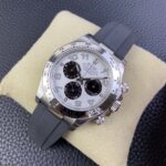 Rolex Daytona Chronograph White&Black Arabic Dial Stainless Steel Bezel&Case Black Rubber Strap 7750/4130 Movement - Image 3