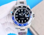 Rolex GMT Master Batman Black Dial Black&Blue Ceramic Bezel Oyster Bracelet 904L Steel 3186/3285 Movement