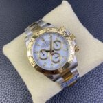 Rolex Daytona Chronograph White&Gold Dial Yellow Gold Bezel Stainless Steel Case Two-Tone Bracelet 7750/4130 Movement - Image 2