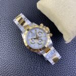 Rolex Daytona Chronograph White&Gold Dial Yellow Gold Bezel Stainless Steel Case Two-Tone Bracelet 7750/4130 Movement - Image 9