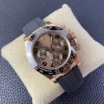 Rolex Daytona Chronograph Chocolate Arabic Dial Black Ceramic Bezel Rose Gold Case Black Rubber Strap 7750/4130 Movement - Image 2