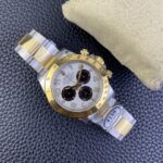 Rolex Daytona Chronograph White&Black Arabic Dial Yellow Gold Bezel Stainless Steel Case Two-Tone Bracelet 7750/4130 Movement - Image 9