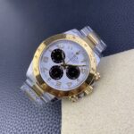Rolex Daytona Chronograph White&Black Arabic Dial Yellow Gold Bezel Stainless Steel Case Two-Tone Bracelet 7750/4130 Movement - Image 4