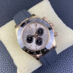 Rolex Daytona Chronograph Silver&Black Dial Black Ceramic Bezel Rose Gold Case Black Rubber Strap 7750/4130 Movement - Image 2
