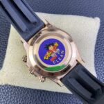 Rolex Daytona Chronograph Silver&Black Dial Black Ceramic Bezel Rose Gold Case Black Rubber Strap 7750/4130 Movement - Image 7