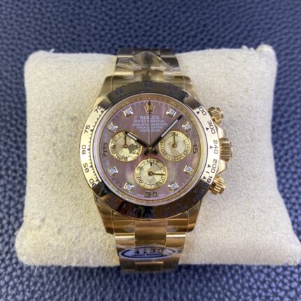 Rolex Daytona Chronograph Tahiti Fritillary Diamond Dial Yellow Gold Bezel&Case&Bracelet 7750/4130 Movement