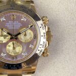 Rolex Daytona Chronograph Tahiti Fritillary Diamond Dial Yellow Gold Bezel&Case&Bracelet 7750/4130 Movement - Image 5