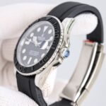 Rolex Yacht Master 42mm Black Dial 904L Steel 1:1 Best Edition Oysterflex Rubber Strap 2836/3235 Movement - Image 3