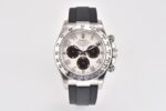 Rolex Daytona Chronograph White&Black Arabic Dial Steel Bezel Black Rubber Strap 7750/4130 Movement