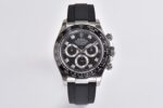 Rolex Daytona Chronograph Black Diamond Dial Black Ceramic Bezel Black Rubber Strap 7750/4130 Movement