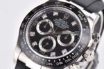 Rolex Daytona Chronograph Black Diamond Dial Black Ceramic Bezel Black Rubber Strap 7750/4130 Movement - Image 2