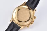 Rolex Daytona Chronograph White&Black Arabic Dial Yellow Gold Bezel&Case Black Rubber Strap 7750/4130 Movement - Image 8